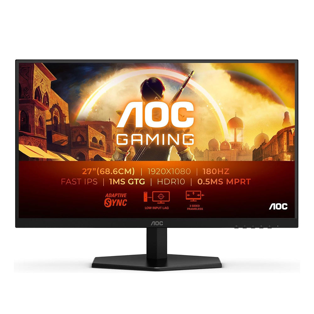 AOC Gaming 27G42E – Monitor Full HD da 27 pollici, 180 Hz, 1 ms, FreeSync Premium, compatibile G-Sync, HDR10 (1920x1080, 1x HDMI 2.0, 1x DisplayPort 1.4)