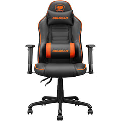 SEDIA GAMING COUGAR FUSION S ERGONOMICA CON SUPPORTO LOMBARE 3D E BRACCIOLI 2D (NERO/ARANCIO)
