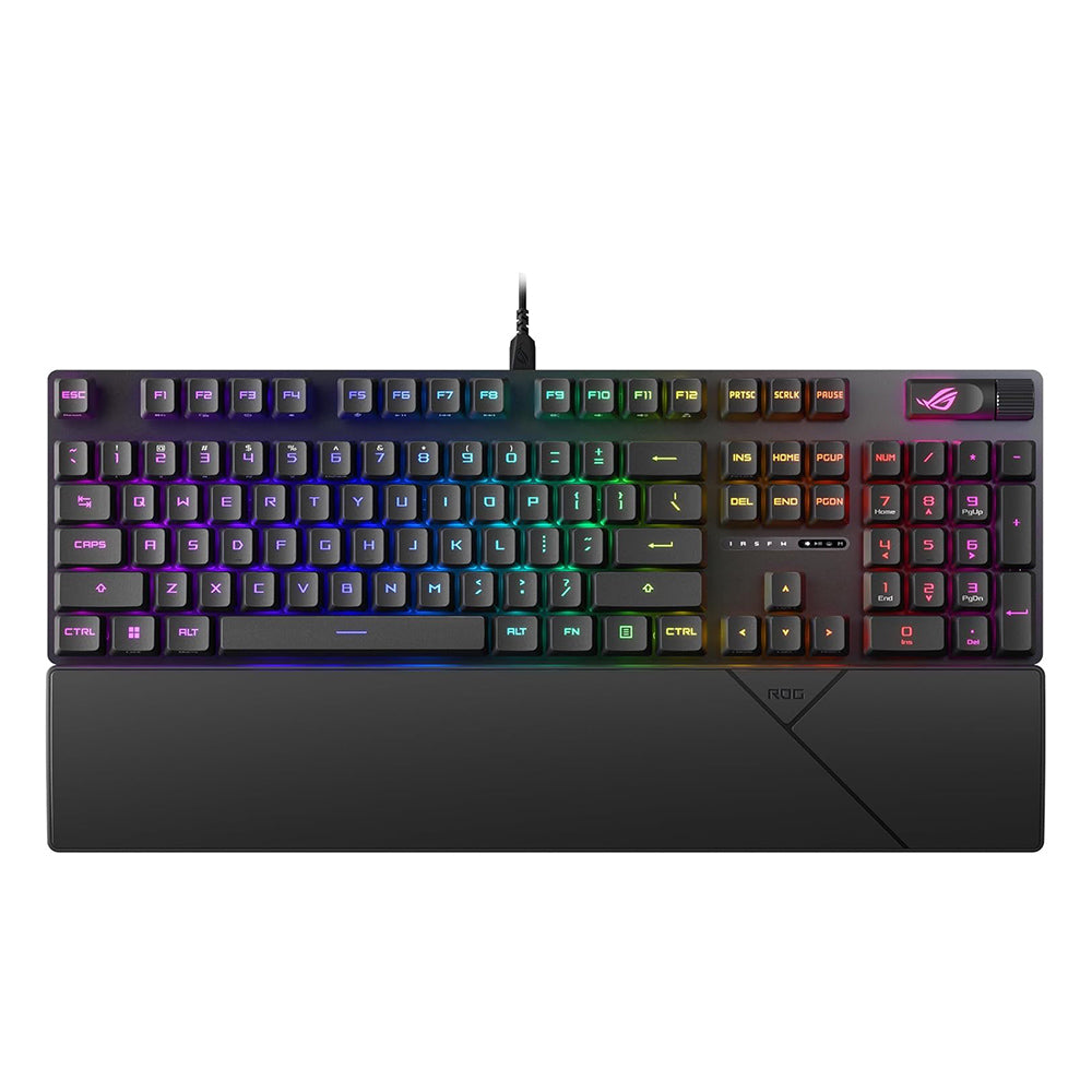 ASUS ROG Strix Scope II RX, Tastiera Gaming, Interruttori Rossi ROG RX prelubrificati e con Schiuma Ammortizzante, Copritasti PBT
