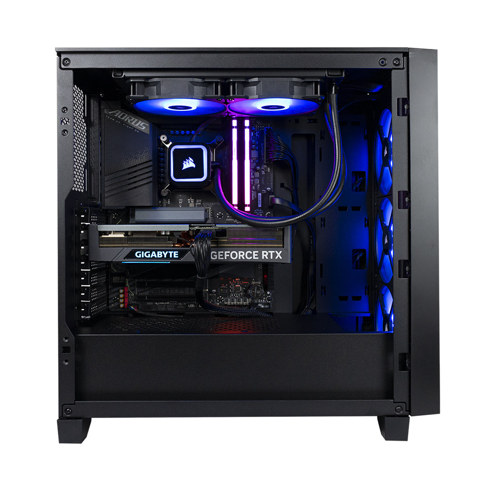 BREUNOR ARES EXPRESS - PC de jeu Ryzen 7 5800X 8 Core, RTX 4070 12 Go, RAM 32 Go DDR4 3600 MHz, SSD NVMe 1000 Go, dissipateur thermique liquide 240 mm, Windows 11 Pro 