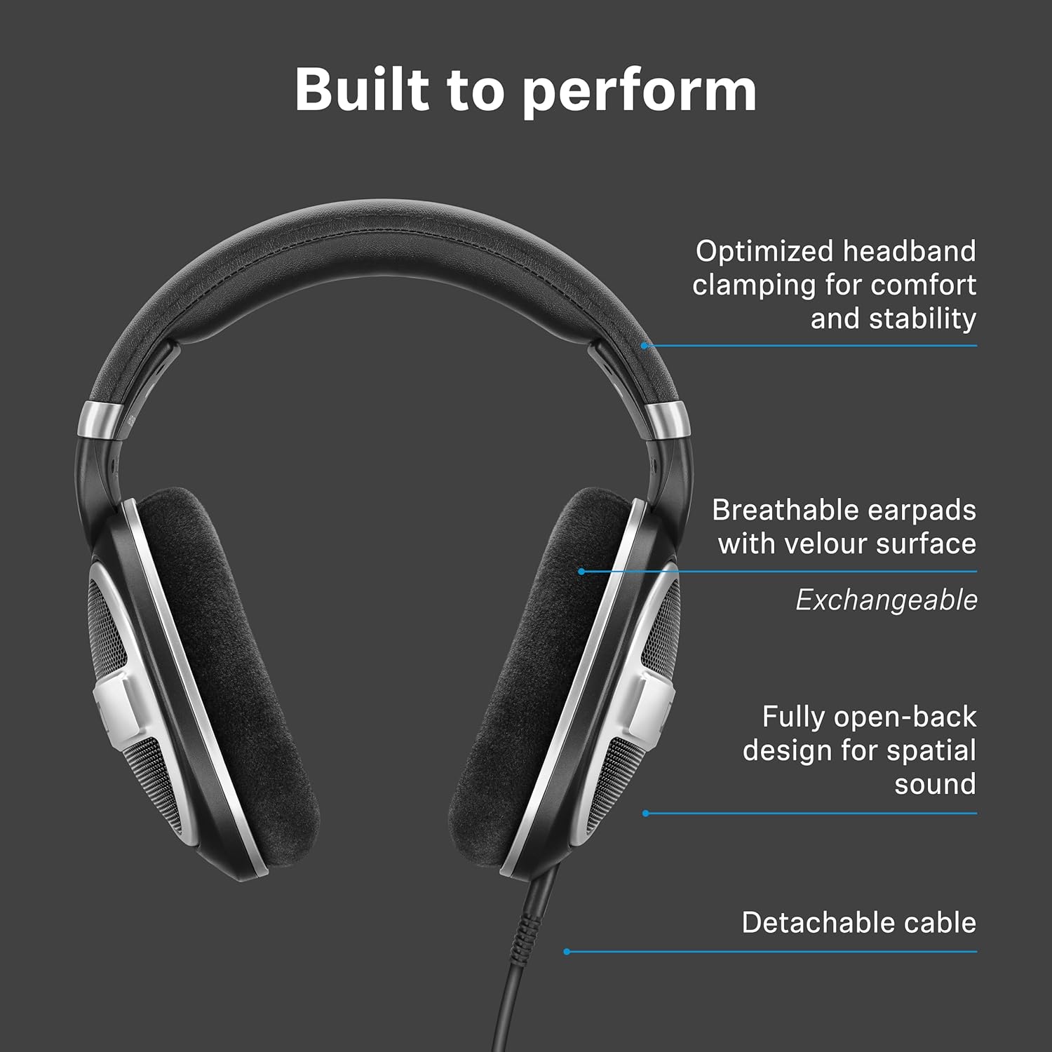 Cuffie Hi-Fi Sennheiser HD 599 Special Edition | Design Aperto Circumaurale, Tecnologia E.A.R. e Finitura Black