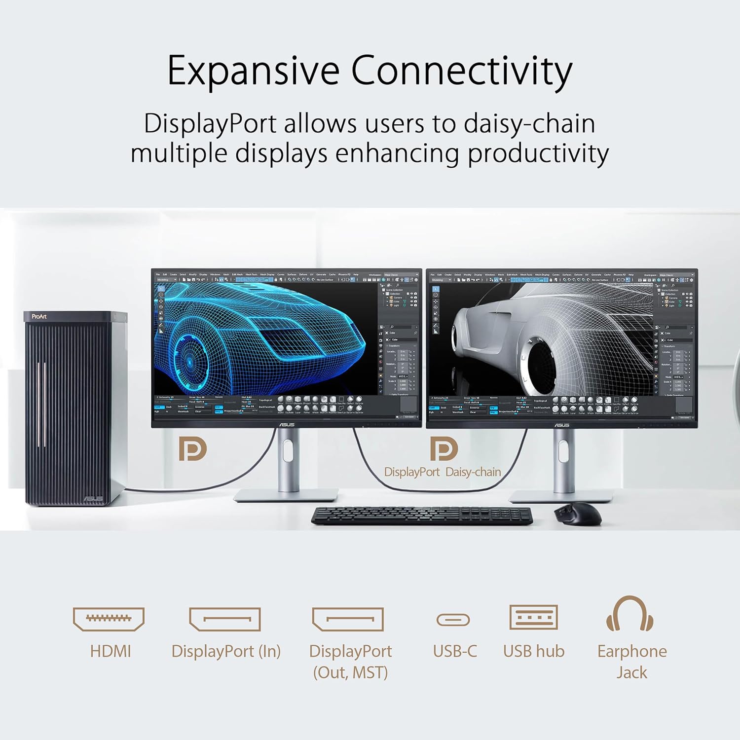 ASUS ProArt PA24ACRV Monitor 24" QHD | IPS | 100% sRGB / 95% DCI-P3 | USB-C 96W PD