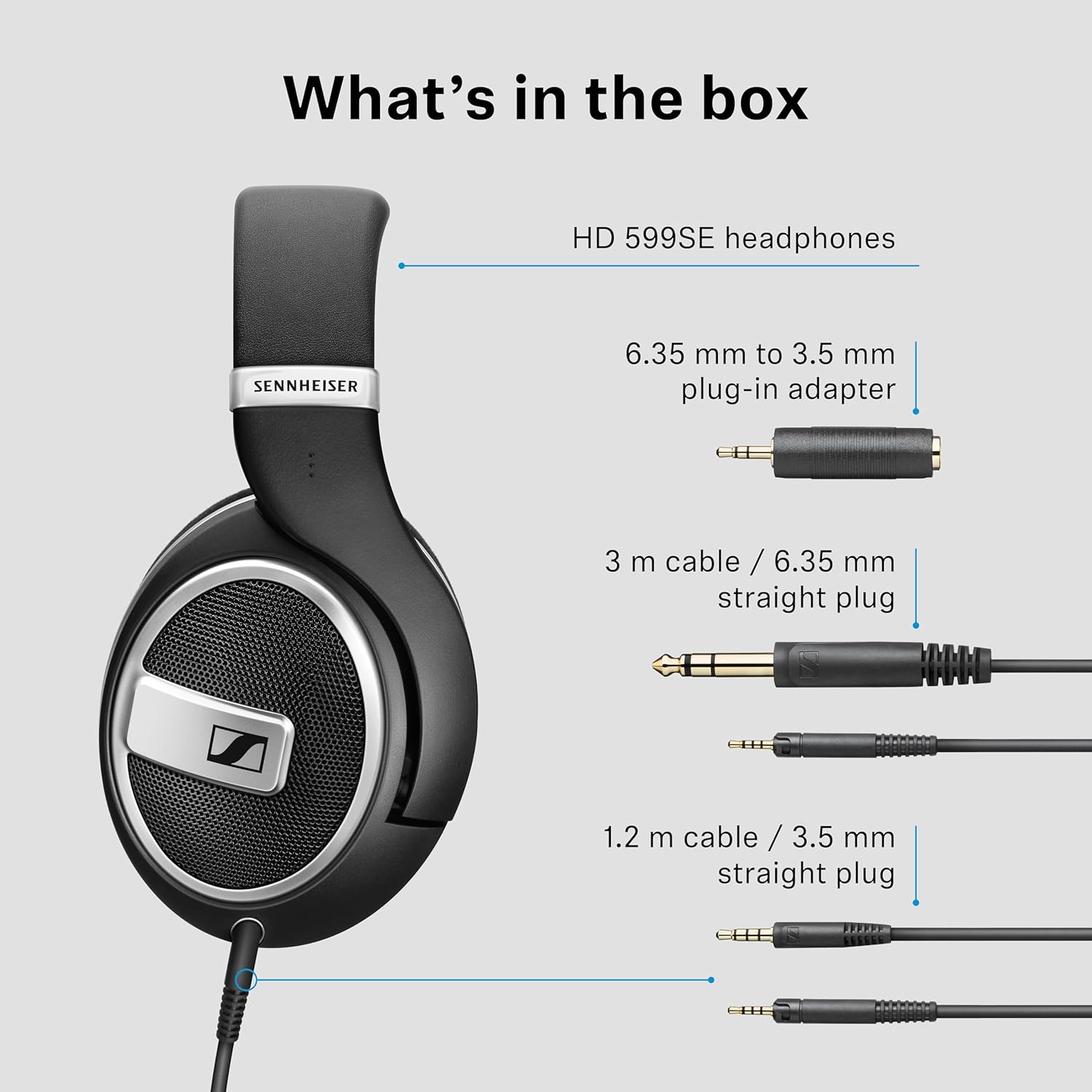 Cuffie Hi-Fi Sennheiser HD 599 Special Edition | Design Aperto Circumaurale, Tecnologia E.A.R. e Finitura Black