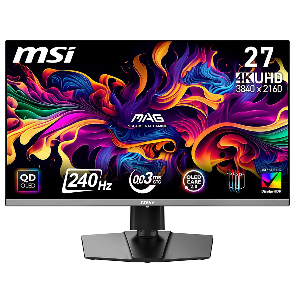 Monitor OLED MAG MSI Gaming QD-OLED X24 27" - 4K UHD 3840x2160, Pannello Quantum Dot OLED, 240Hz, 0,03ms