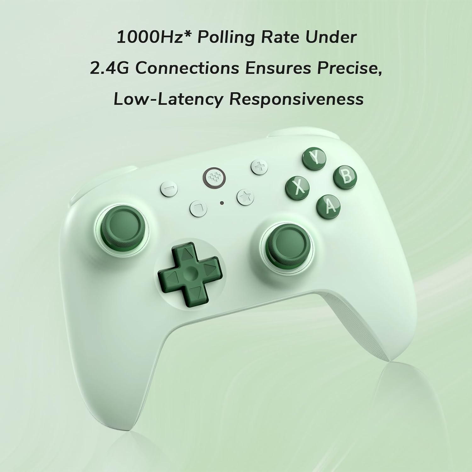 Controller Wireless per PC Windows e Android, Frequenza di Polling 1000Hz, Joystick Hall Effect/Hall Trigger, Paraurti L4/R4 Rimappabili, Funzione Turbo (Verde)