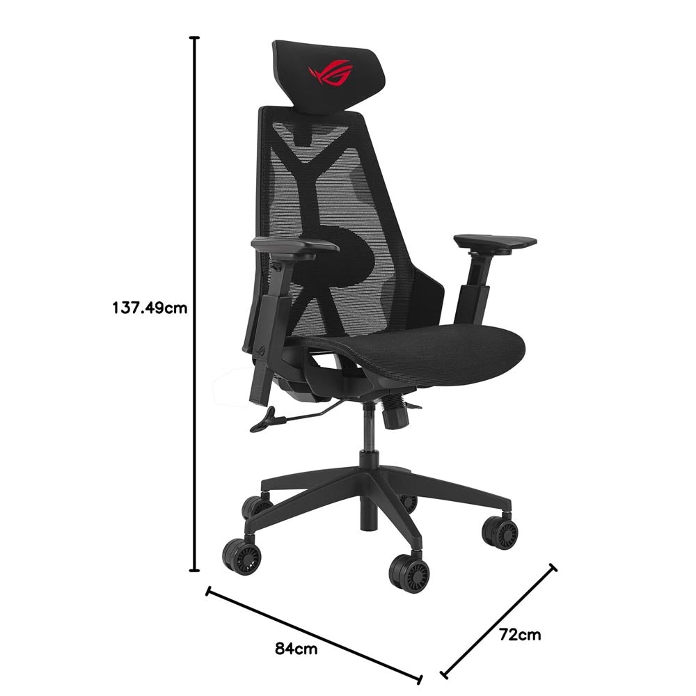 ASUS ROG DESTRIER CORE Sedia Gaming Ergonomica, Supporto Lombare Integrato, Braccioli Imbottiti