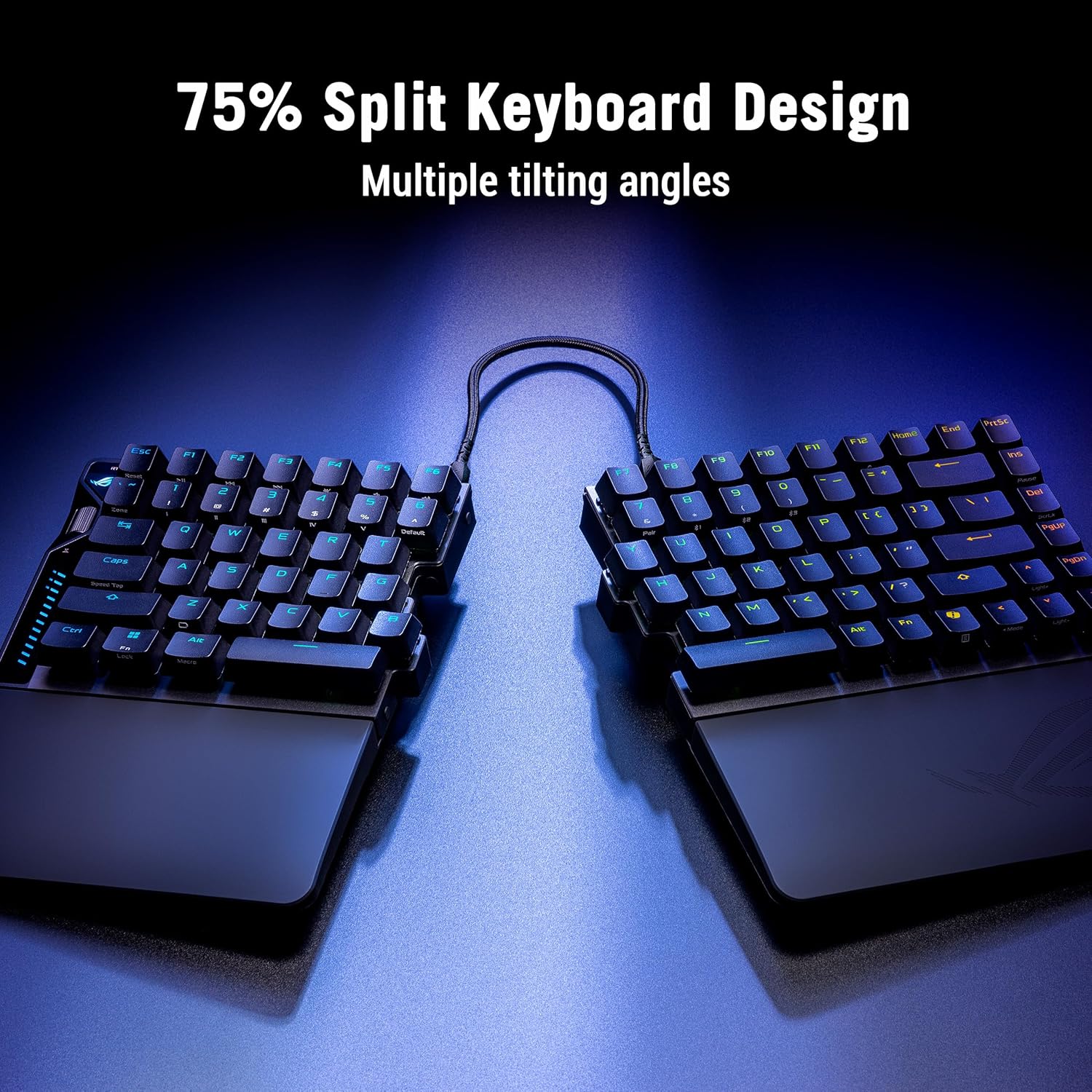 ASUS ROG Falcata, Tastiera Split Gaming al 75%, Switch magnetici ROG HFX V2, Sensori ROG Hall
