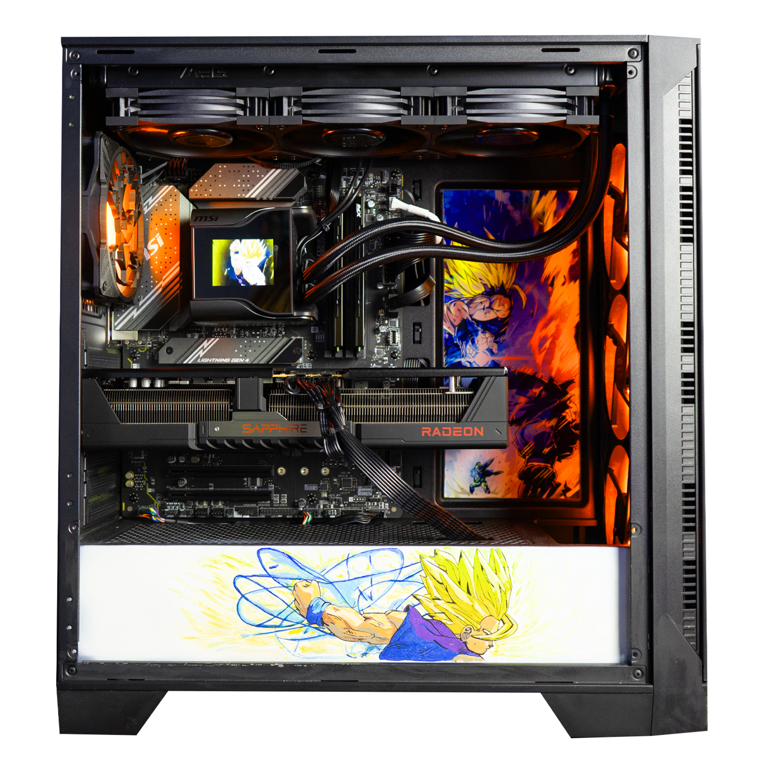 BREUNOR GOHAN V1 - PC Gaming Intel i7 14700K, RX 9070XT 16GB, RAM 32GB DDr5 , SSD 1TB NVMe, AIO 360mm LCD, Windows 11 PRO