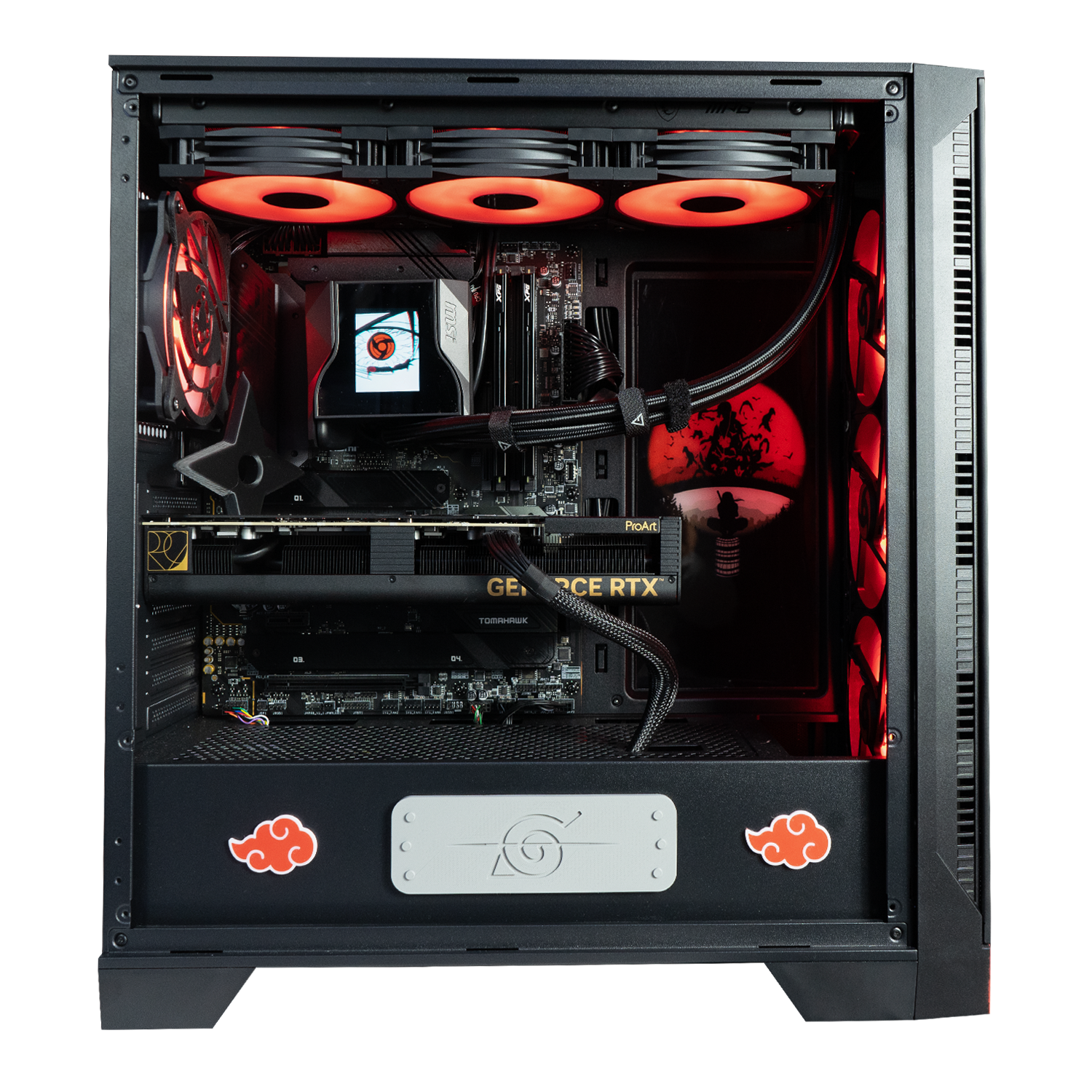 BREUNOR ITACHI V2 - PC Gaming Ryzen 7 9800X3D, RTX 4080 SUPER 16GB, RAM 32GB DDr5 6000MHz, SSD 2000GB NVMe, Dissipatore a Liquido 360mm LCD, Windows 11 PRO