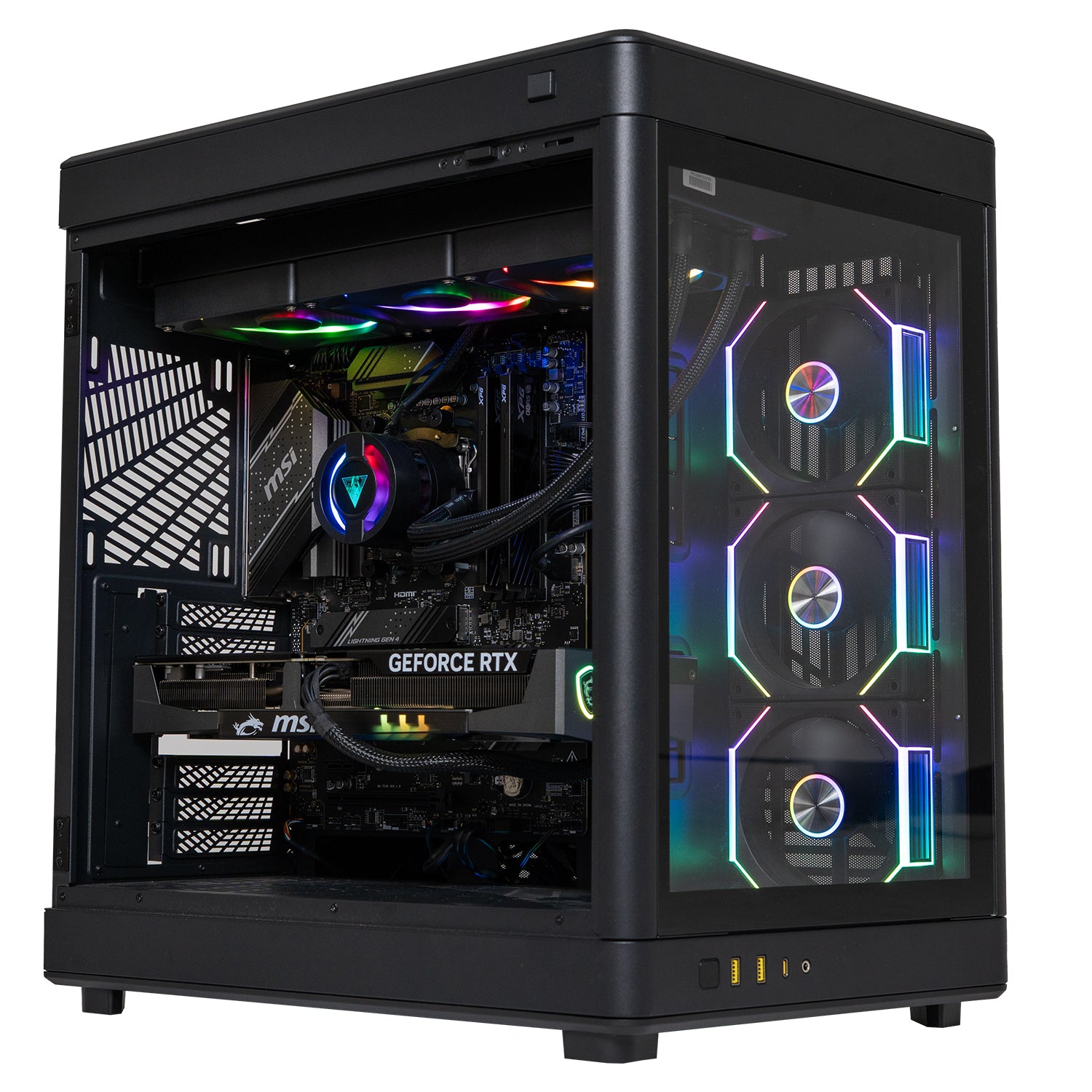 BREUNOR MAXIMUS - PC Gaming Ryzen 7 9800X3D, RTX 5080 16 Go, RAM 48 Go DDR5 6000 MHz, SSD Nvme 2000 Go, Refroidisseur Liquide 360 ​​mm, Windows 11 Pro