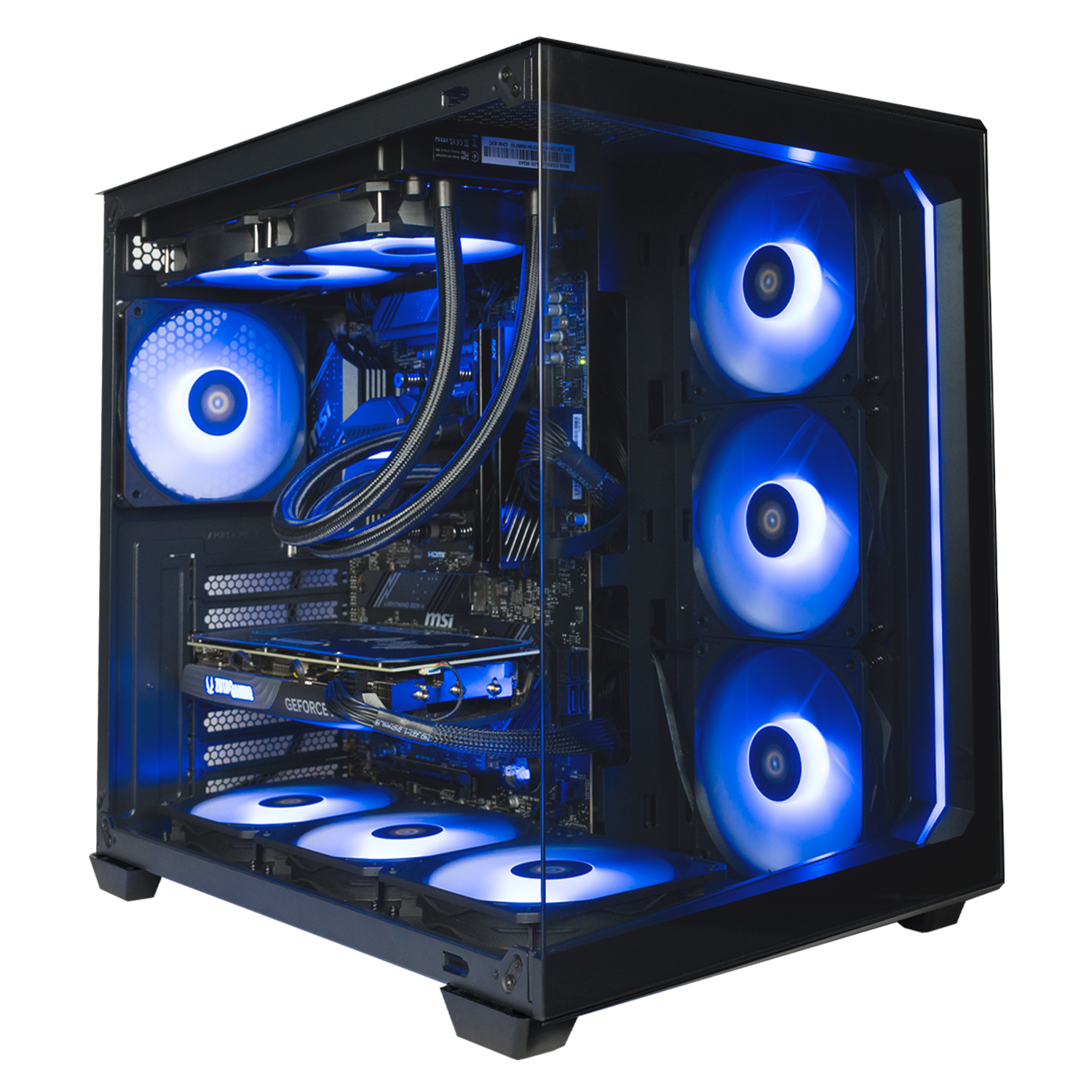 BREUNOR FREYIA - PC de jeu Ryzen 7 7800X3D 8 cœurs jusqu'à 5,0 GHz, RTX 4080 SUPER 16 Go, 32 Go DDR5 6000 MHz RAM, 1000 Go NVMe SSD, dissipateur thermique liquide 240 mm, Windows 11 Pro