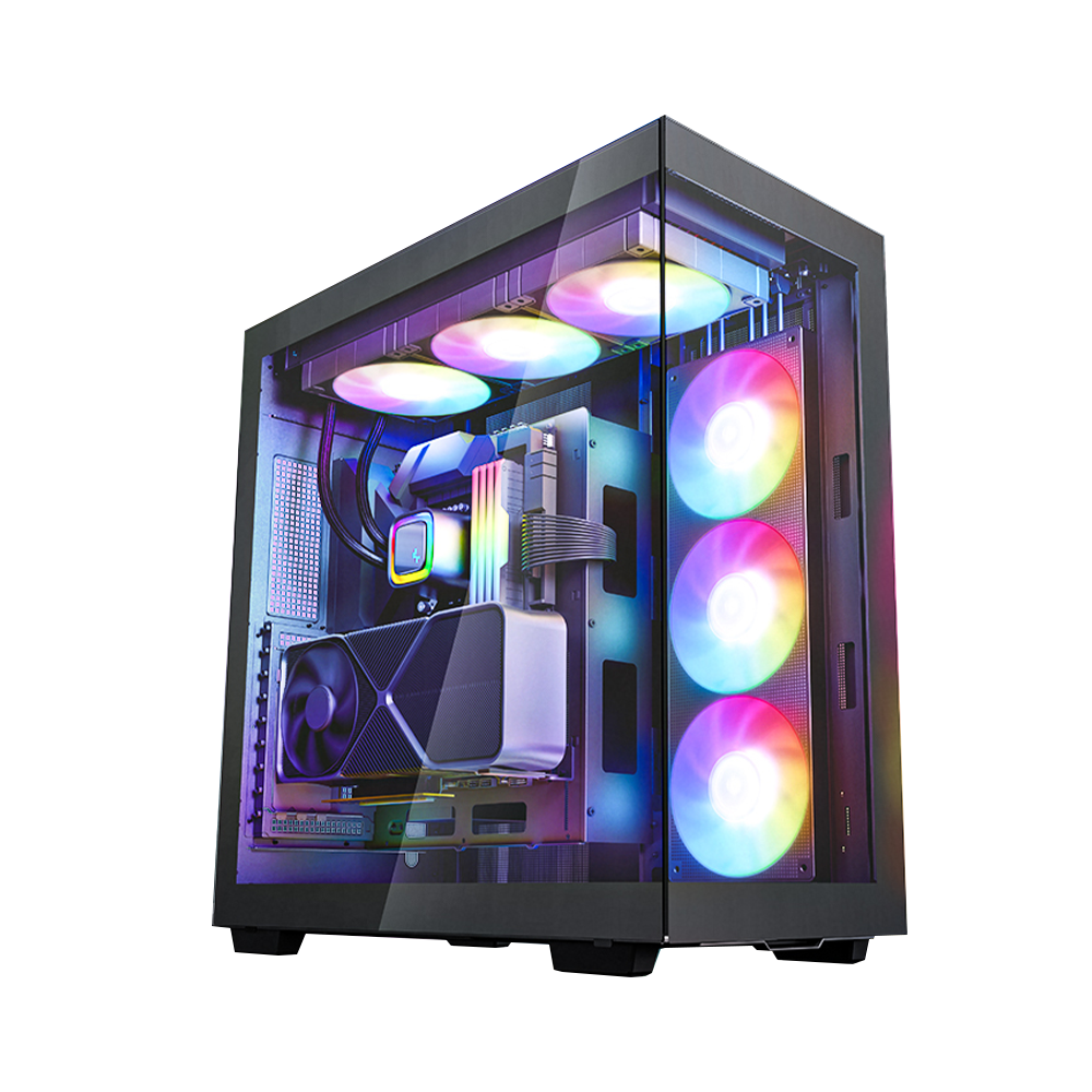 BREUNOR COOLFORCE - PC GAMING Ryzen 7 7800X3D 8 core fino a 5.0 GHz, RTX 4070 SUPER 12GB, RAM 32GB DDR5 6000MHz, SSD 1000GB, Dissipatore a Liquido 360mm LED, Windows 11 PRO