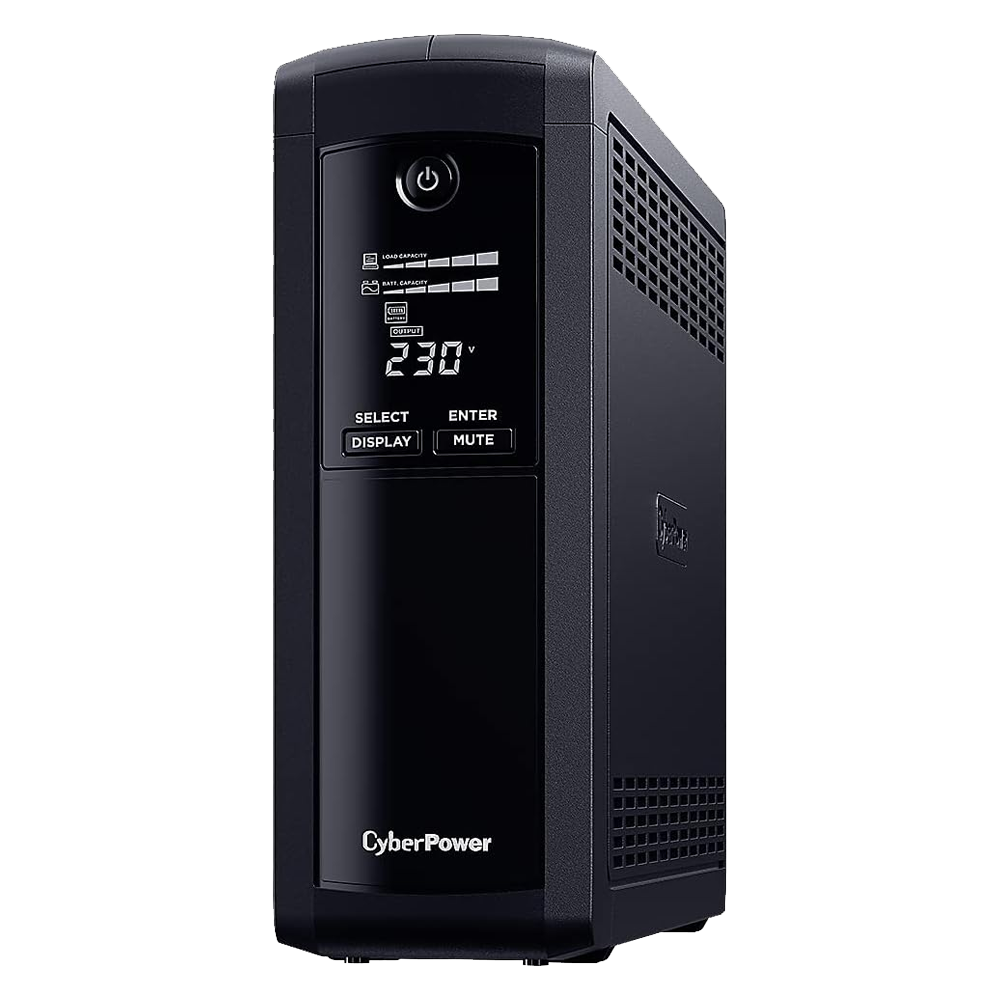 CyberPower VP1600ELCD Gruppo di Continuità (UPS) A linea interattiva 1600VA - 960W 5 prese , UPS per Computer , Gruppo di Continuità per PC