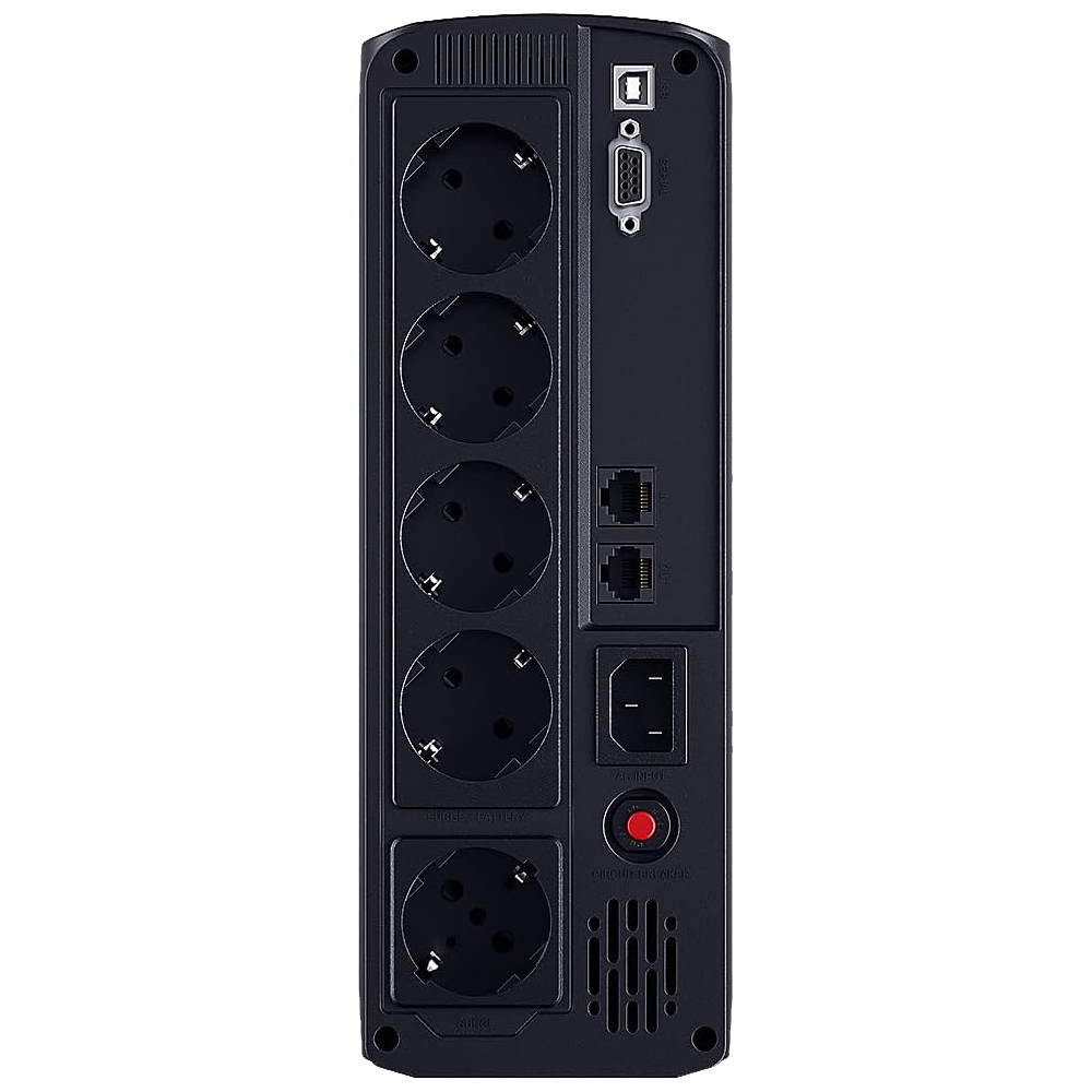CyberPower VP1600ELCD Gruppo di Continuità (UPS) A linea interattiva 1600VA - 960W 5 prese , UPS per Computer , Gruppo di Continuità per PC