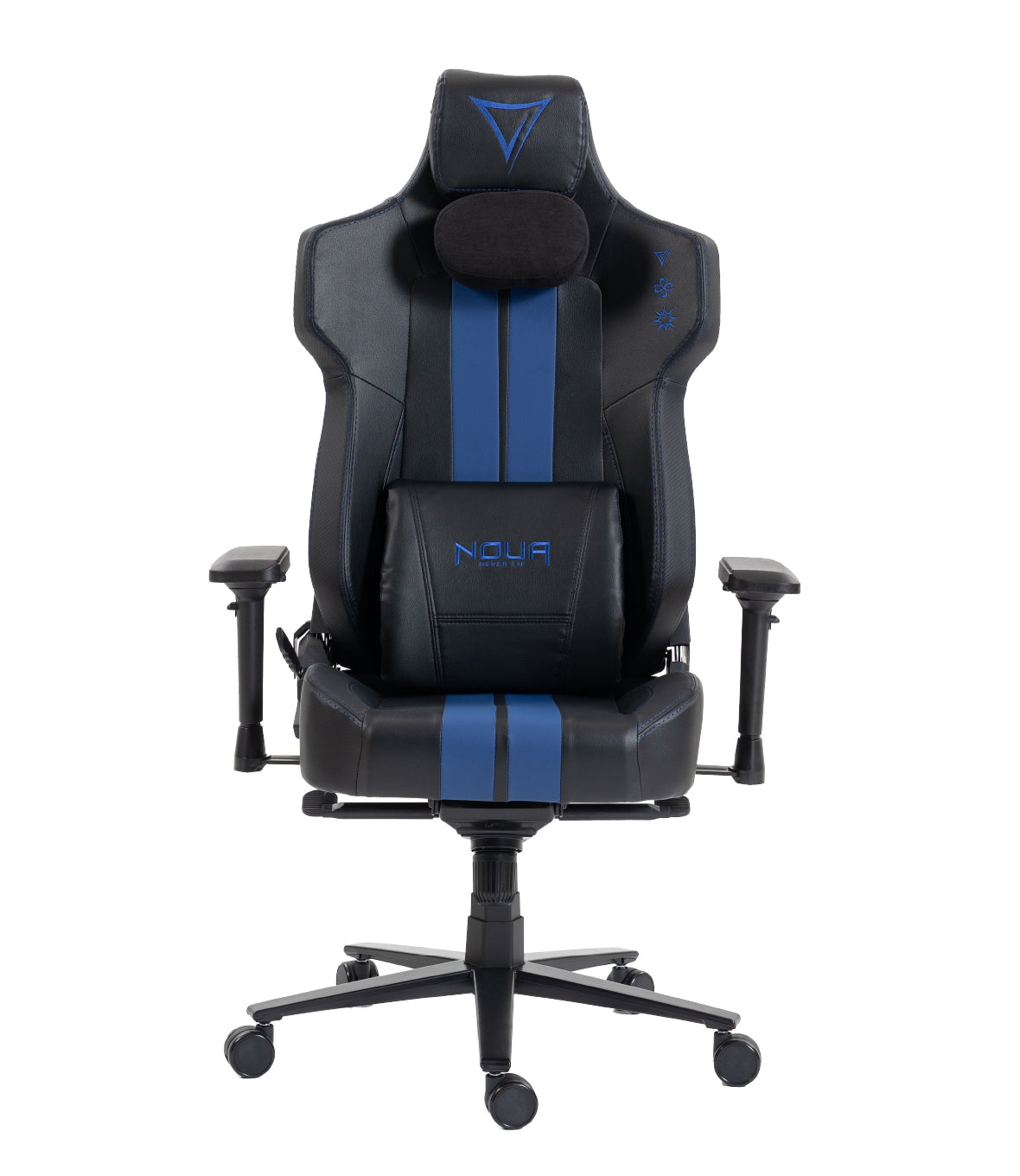 SEDIA GAMING NOUA WAVE ERGONOMICA CON SCHIENALE RECLINABILE 180°, TESSUTO TRASPIRANTE E BRACCIOLI 4D ( Black/Blue )