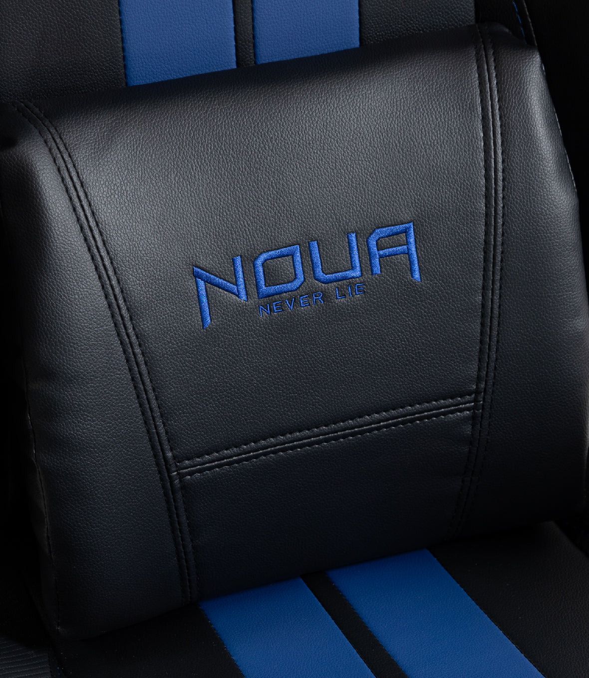 SEDIA GAMING NOUA WAVE ERGONOMICA CON SCHIENALE RECLINABILE 180°, TESSUTO TRASPIRANTE E BRACCIOLI 4D ( Black/Blue )