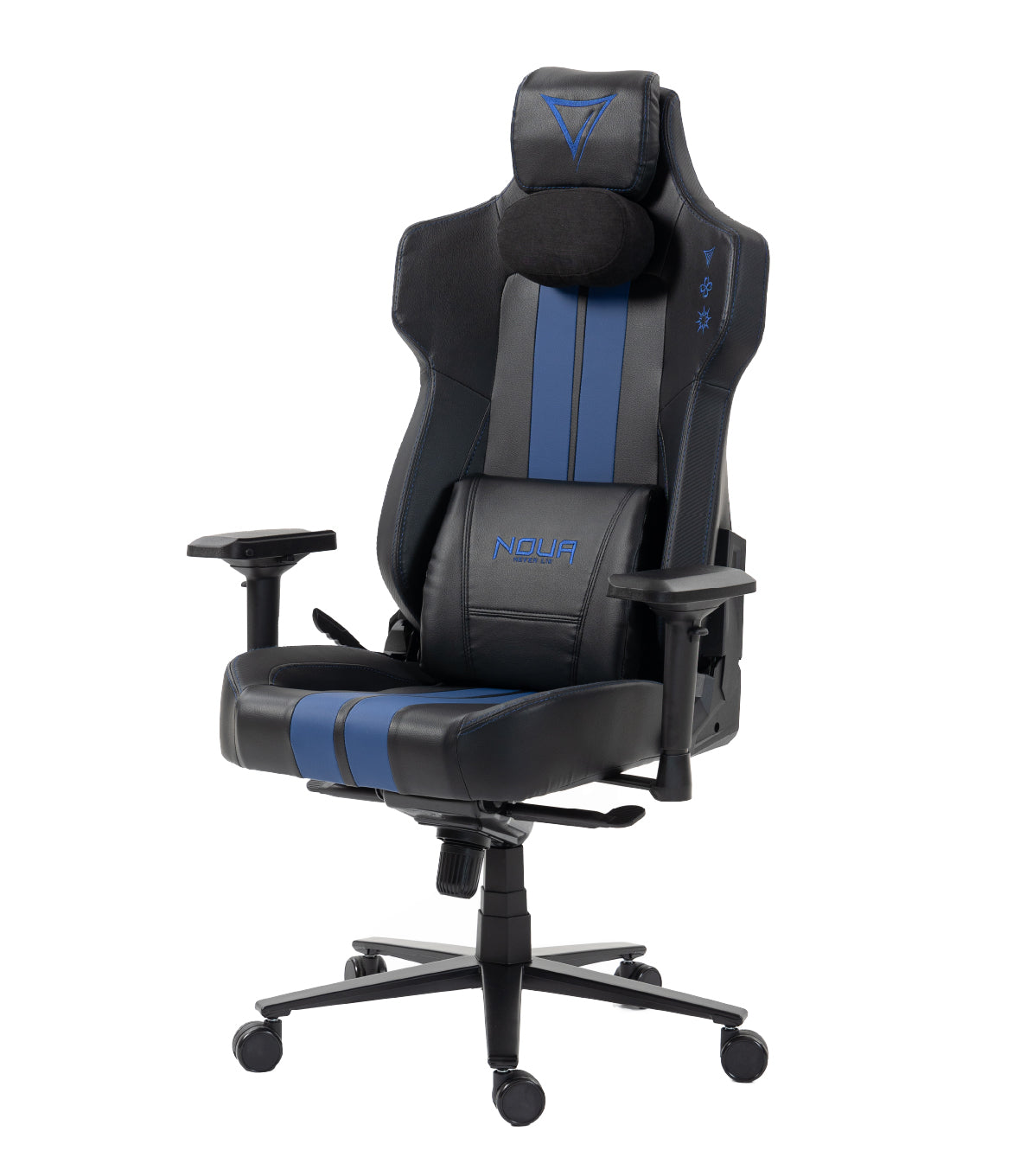 SEDIA GAMING NOUA WAVE ERGONOMICA CON SCHIENALE RECLINABILE 180°, TESSUTO TRASPIRANTE E BRACCIOLI 4D ( Black/Blue )