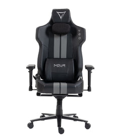 SEDIA GAMING NOUA WAVE ERGONOMICA CON SCHIENALE RECLINABILE 180°, TESSUTO TRASPIRANTE E BRACCIOLI 4D ( Black/Grey)