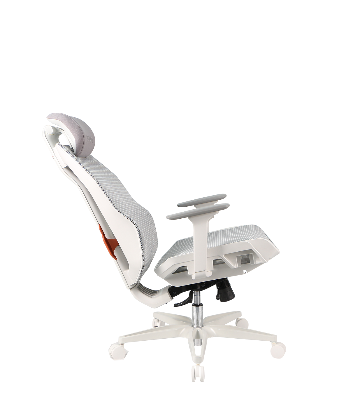 SEDIA GAMING NOUA SOUL WHITE ERGONOMICA IN MESH TRASPIRANTE CON SUPPORTO LOMBARE E BRACCIOLI 3D