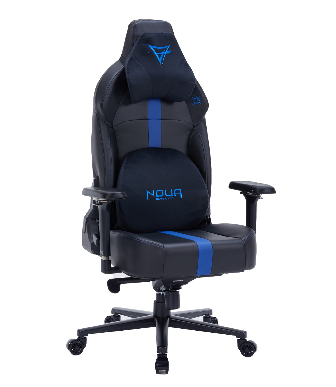 SEDIA GAMING NOUA GROUND ERGONOMICA CON BRACCIOLI 4D MAGNETICI, MECCANISMO FROG E SCHIENALE RECLINABILE 160° ( Black/Blue )