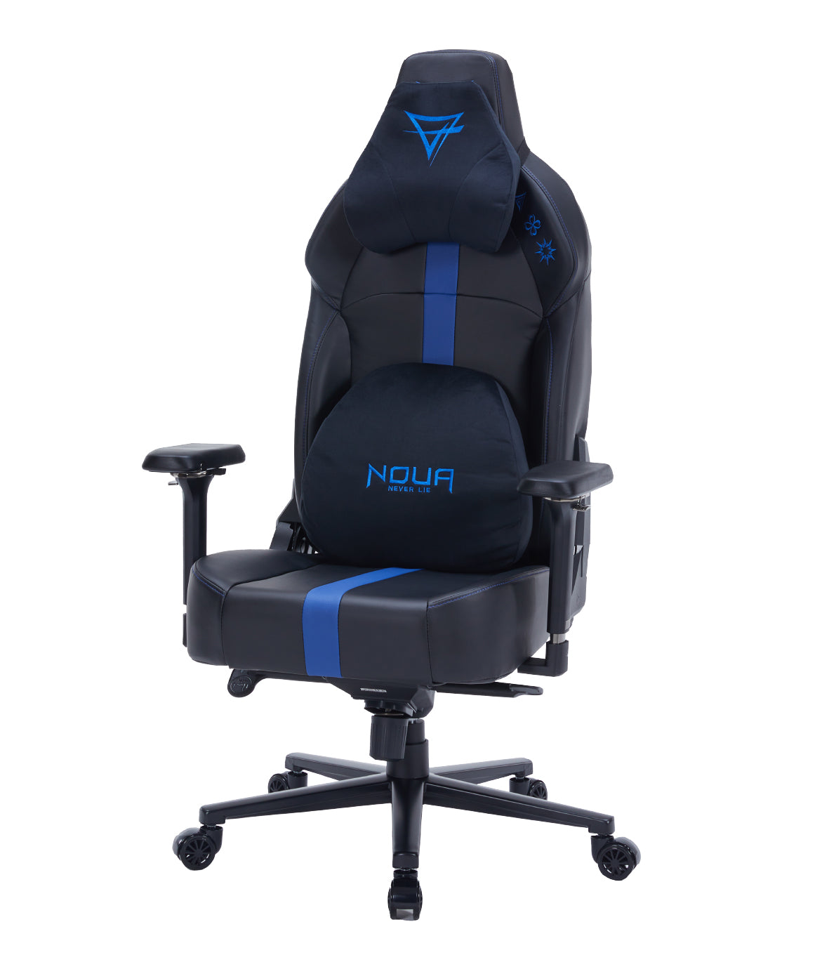 SEDIA GAMING NOUA GROUND ERGONOMICA CON BRACCIOLI 4D MAGNETICI, MECCANISMO FROG E SCHIENALE RECLINABILE 160° ( Black/Blue )