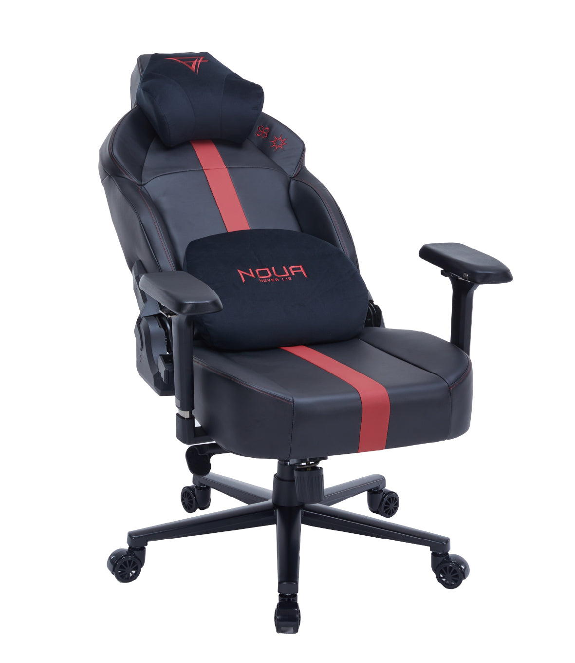 SEDIA GAMING NOUA GROUND ERGONOMICA CON BRACCIOLI 4D MAGNETICI, MECCANISMO FROG E SCHIENALE RECLINABILE 160° ( Black/Red)