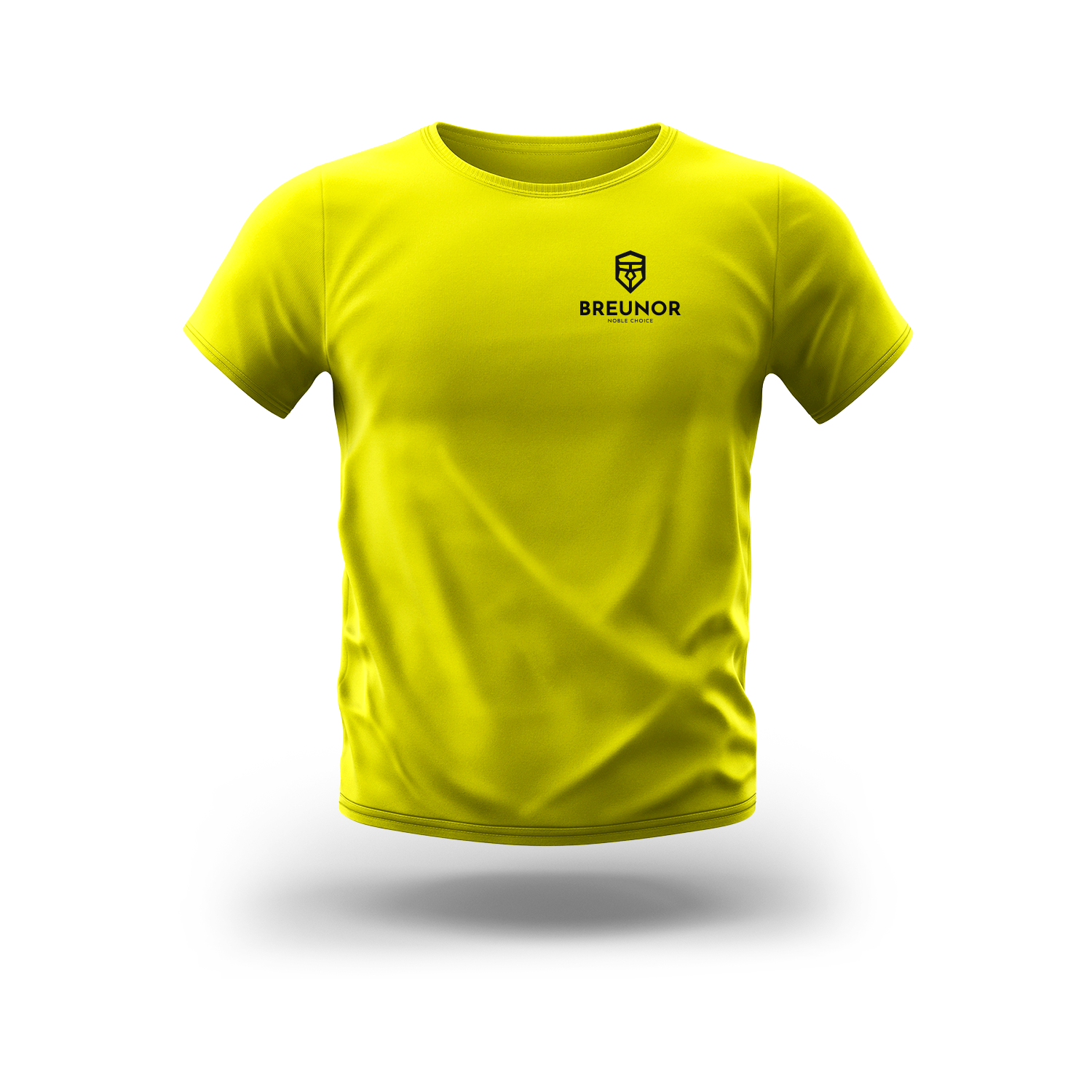 T-Shirt Breunor Jaune 100% Coton – Taille L – T-Shirt Unisexe de Qualité