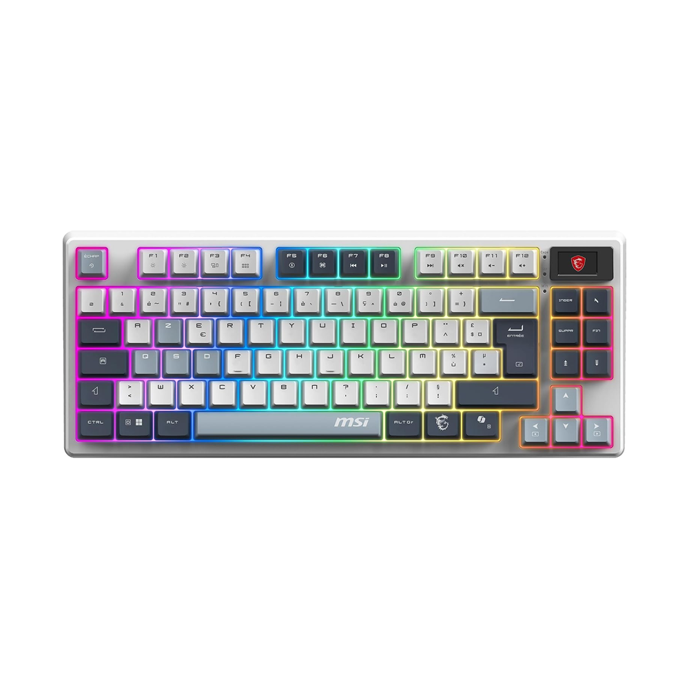 Tastiera Meccanica Gaming (Layout ITA) - MSI GK600 BLUE FORGE KEYBOARD ITA WHITE DARK BLUE25 LIGHT