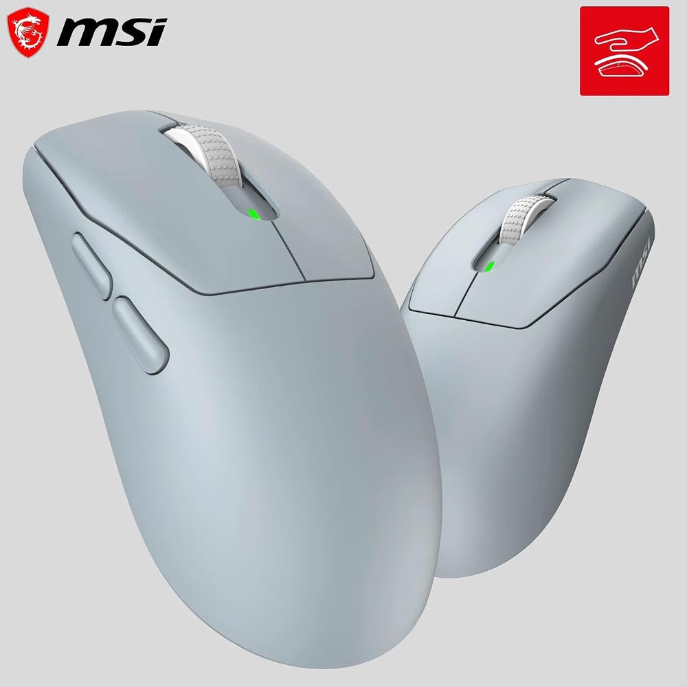 msi Forge GM340 Wireless Sky Mouse Gaming Wireless Wired 12000 DPI , autonomia 82 ore, latenza 1 ms, 57g
