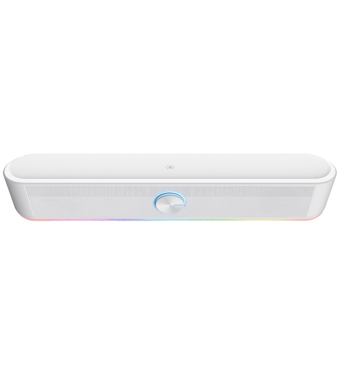 Speaker USB Trust GXT 619W Thorne White RGB LED SOUNDBAR 2.0 canali 12 W Stereo Speaker con Illuminazione LED RGB, Sound Bar Jack AUX 3.5 mm, Casse PC