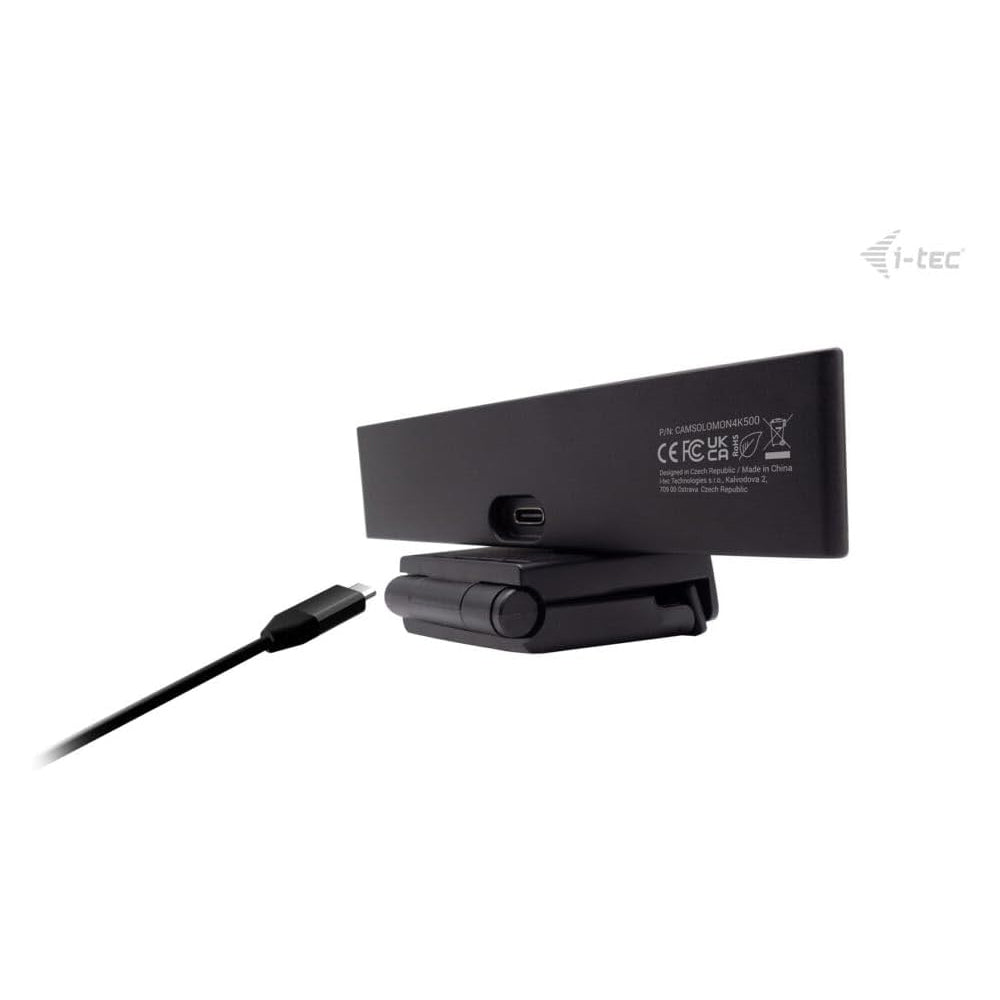 Webcam I-TEC SOLOMON 500 4K PDAF - 2 Microfoni Incorporati, Autofocus PDAF per una messa a fuoco rapida e stabile , per riunioni e streaming