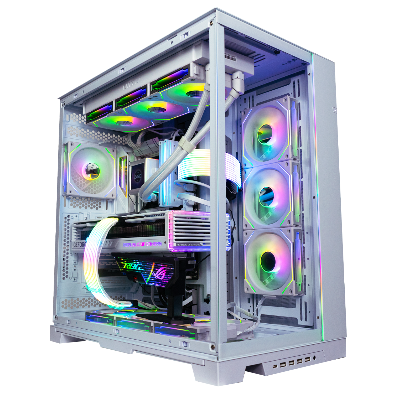 BREUNOR PHI POP - PC Gaming Ryzen 9 7950X3D, RTX 4090 24GB White, RAM 64GB DDr5 6000MHz, SSD 2000GB NVMe Gen. 5, Dissipatore a Liquido 360mm White, Windows 11 PRO