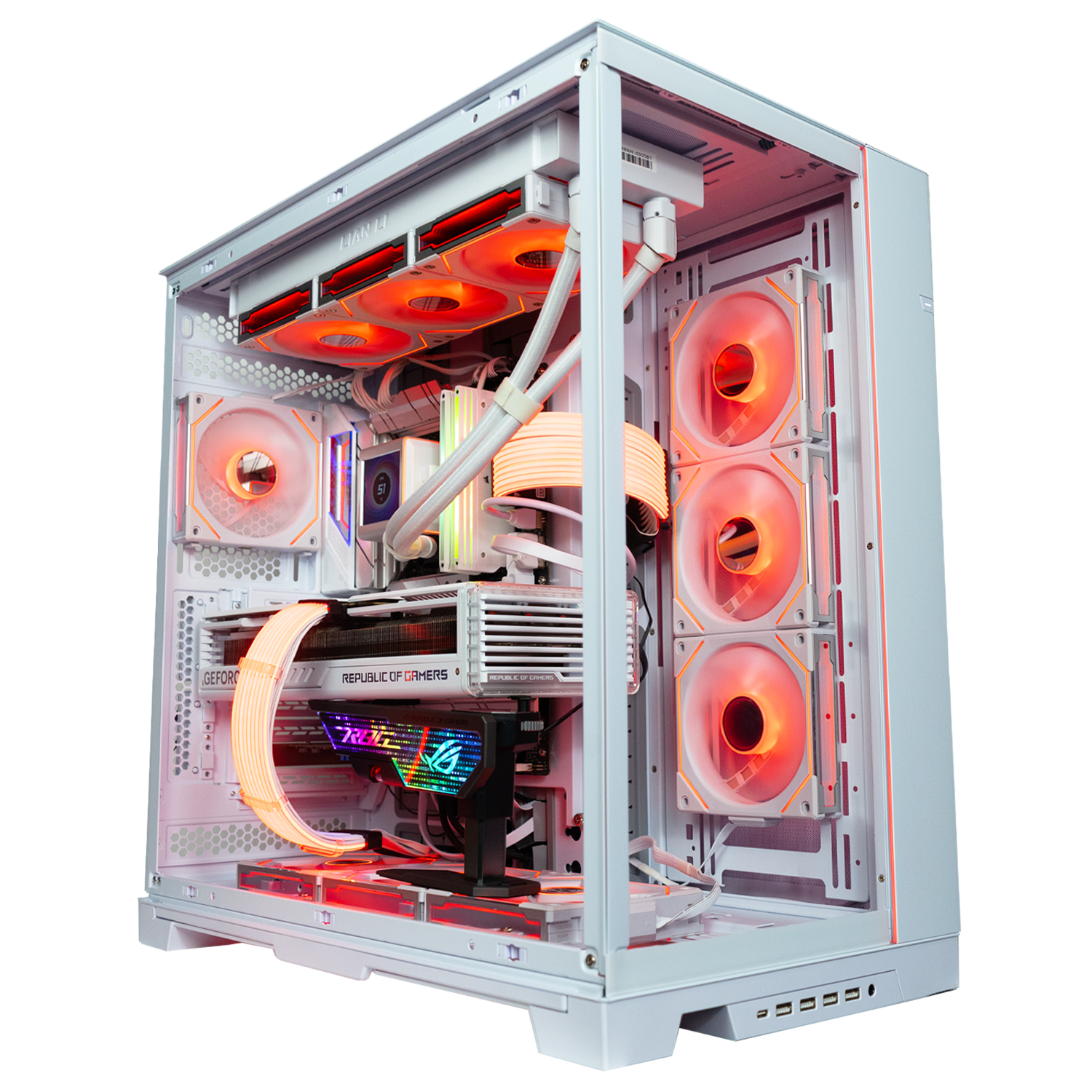 BREUNOR PHI POP - PC Gaming Ryzen 9 7950X3D, RTX 4090 24 Go Blanc, RAM 64 Go DDR5 6000 MHz, SSD 2000 Go NVMe Gen. 5, Dissipateur liquide 360 ​​mm Blanc, Windows 11 PRO