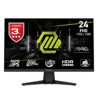 Monitor Gaming MSI MAG 244F 24" Rapid IPS 200Hz - - 1920 x 1080 Full HD (1080p) @ 200 Hz - Fast IPS