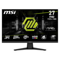 Monitor Gaming MSI MAG 274F Monitor Gaming 27" FHD, 1920x1080 Pannello Rapid IPS, 200Hz, 0,5ms (GtG), HDR Ready, Eye Care, AI Vision, HDMI 2.0b, DP 1.2a