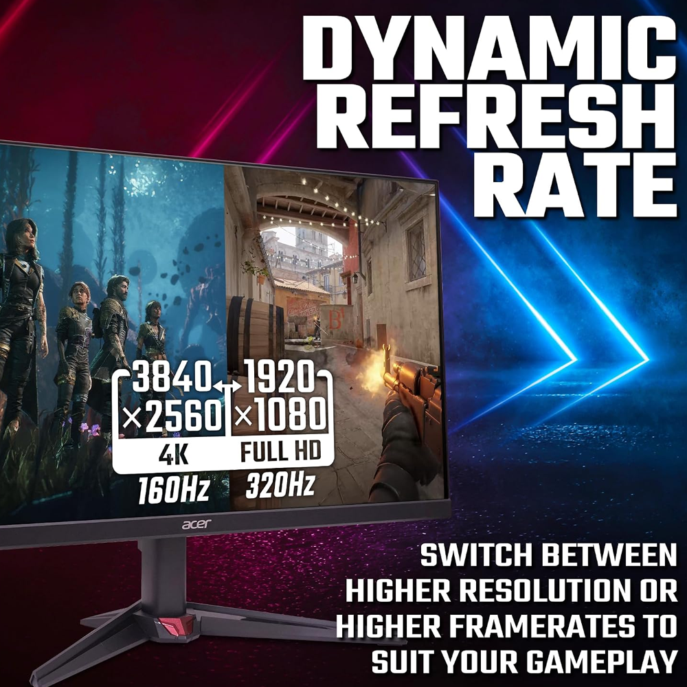 Monitor Gaming 4K UHD ACER Nitro  - 27", 160Hz, 3840x2160 , 0.5ms, IPS Panel , FreeSync Premium , 2x HDMI + 1x DP , Speaker Integrati
