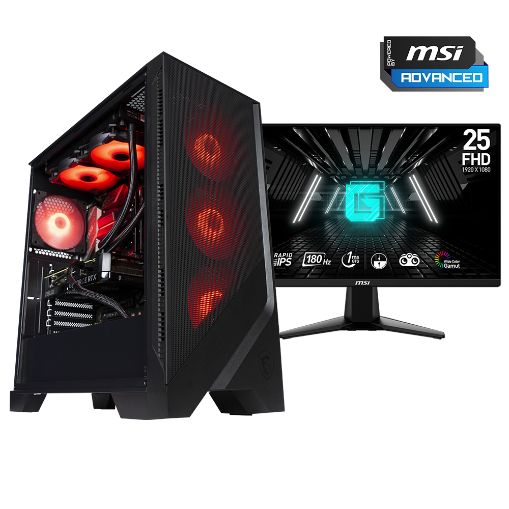 BREUNOR GARUDA - PC Gaming Ryzen 9 7900X, RTX 4070 12GB, RAM 32GB DDr5 6000MHz, SSD 2000GB NVMe, Dissipatore a Liquido 240mm, Windows 11 PRO + Monitor Gaming MSI G255F 24,5"