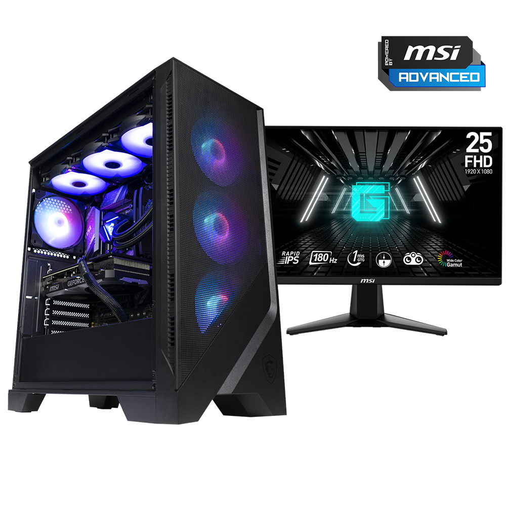 BREUNOR CERBERUS - PC Gaming Intel i7 14700K, RTX 4070 SUPER 12GB, RAM 32GB DDr5 6000MHz, SSD 2000GB NVMe, Dissipatore a Liquido 360mm, Windows 11 PRO + Monitor Gaming MSI G255F 24,5"