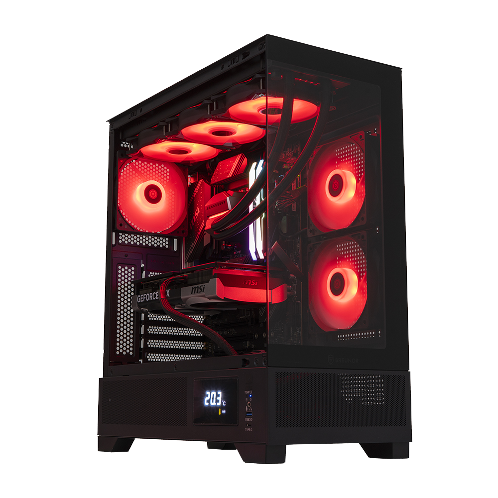 BREUNOR ODIN - PC Gaming Ryzen 7 7800X3D , RTX 5070 12GB, Ram 32GB DDR5 6000MHz, SSD 1000GB NVMe, Dissipatore a Liquido 360mm, Windows 11 Pro