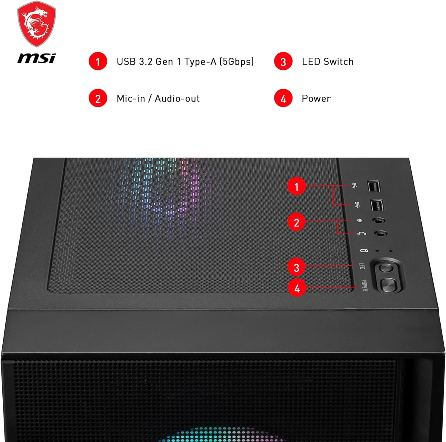 BREUNOR ARES - Gaming PC Ryzen 7 5800X 8 Core, RTX 5070 12Gb, RAM 32Gb DDR4 3600Mhz, SSD NVMe 1000Gb, 240mm Liquid Heatsink, Windows 11 Pro