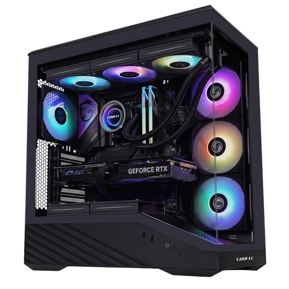 BREUNOR DOMINUS - PC de jeu Ryzen 7 9800X3D, RTX 5070 Ti 16 Go, Ram 32 Go DDR5 6000 MHz, SSD NVMe 1000 Go, refroidisseur liquide 360 ​​mm, Windows 11 Pro