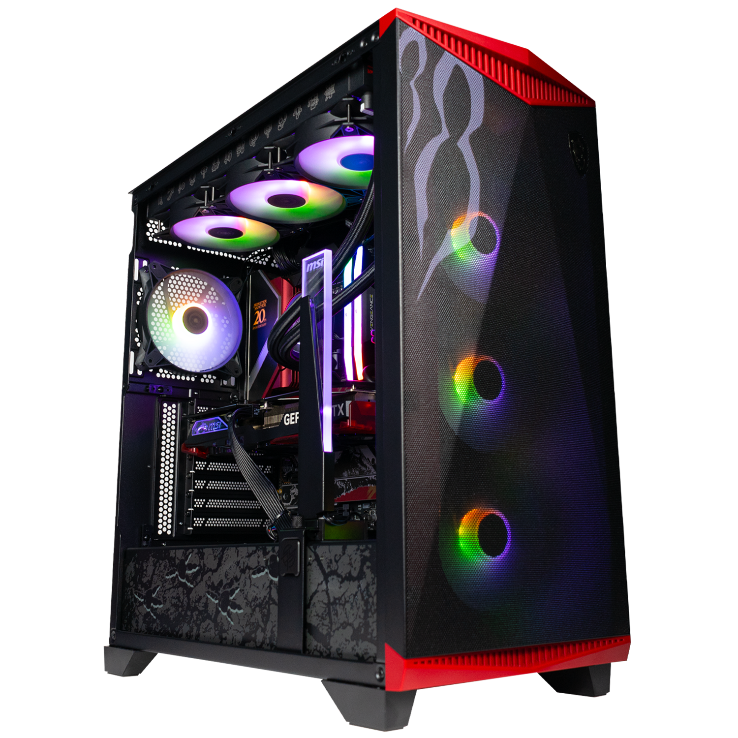 BREUNOR MONSTER HUNTER V2 EXPRESS - Pc Gaming Intel i7 14700K, RTX 4070 12GB, SSD NVMe 1000GB, RAM 32GB DDR5 6000MHz, Dissipatore a Liquido 360mm, Windows 11 Pro