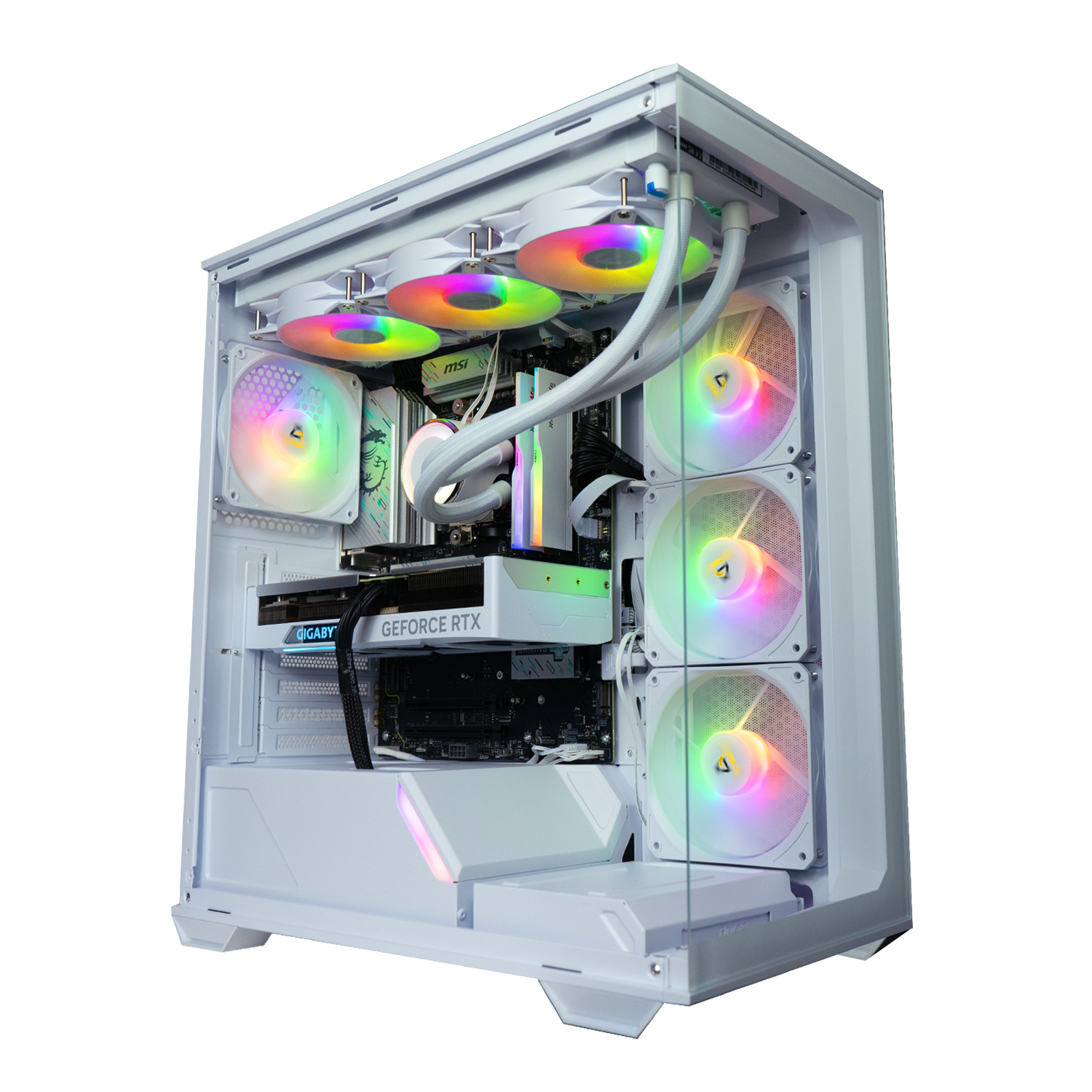 BREUNOR AVERNUS - PC Gaming Ryzen 7 9800X3D, RTX 4070 SUPER 12GB WHITE, RAM 32GB DDr5 6000MHz WHITE, SSD 2000GB NVMe, AIO 360mm WHITE, Windows 11 PRO