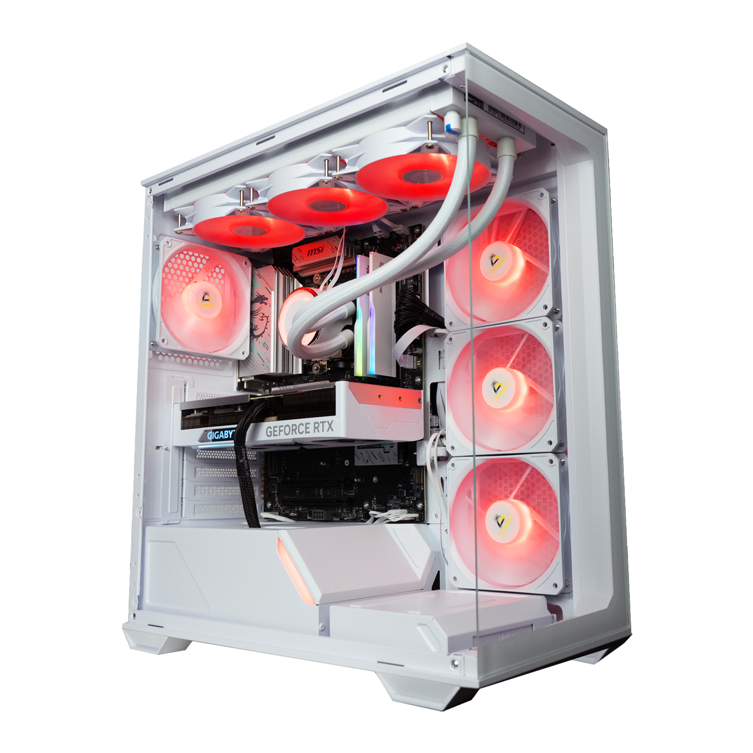 BREUNOR AVERNUS - PC Gaming Ryzen 7 9800X3D, RTX 4070 SUPER 12GB WHITE, RAM 32GB DDr5 6000MHz WHITE, SSD 2000GB NVMe, AIO 360mm WHITE, Windows 11 PRO