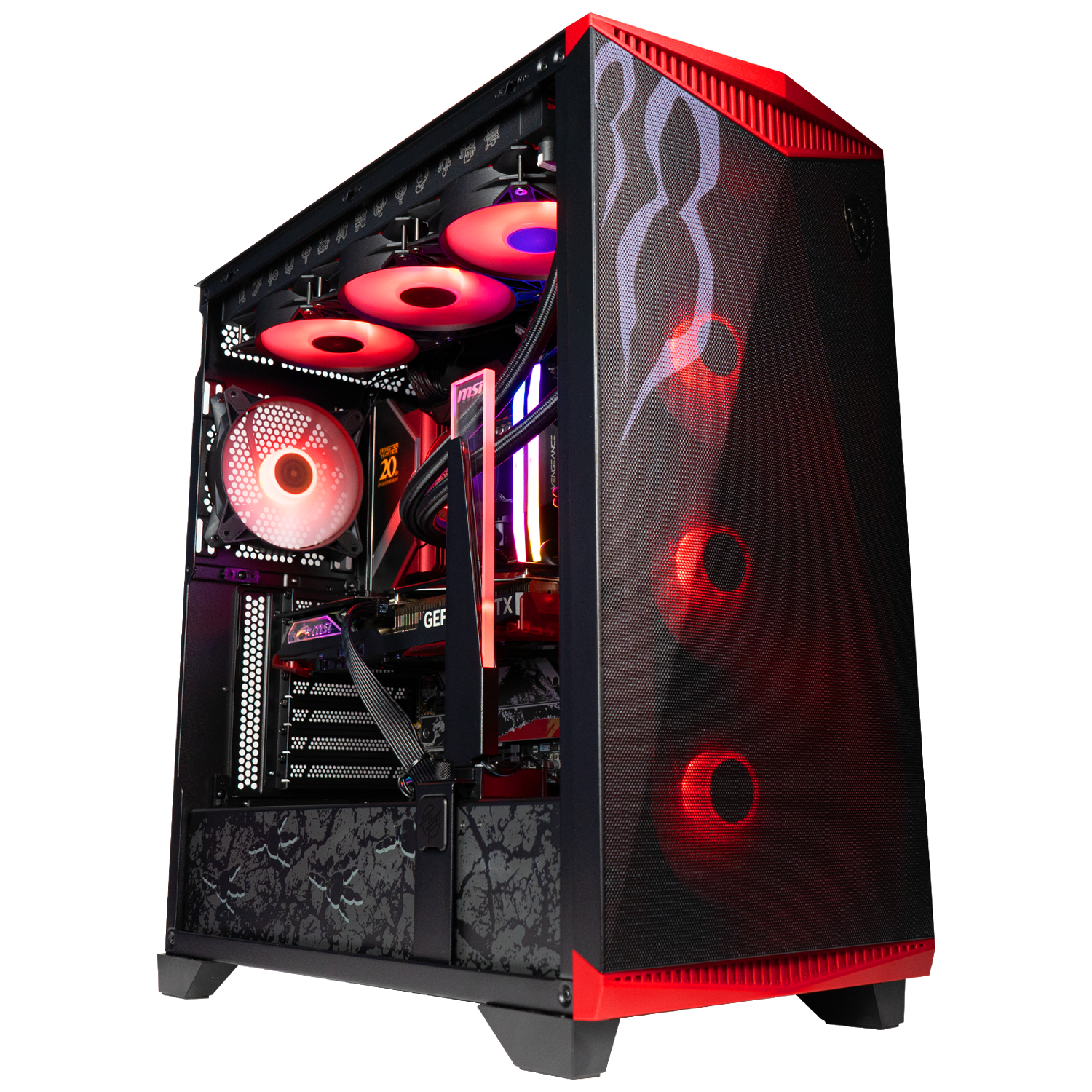 BREUNOR MONSTER HUNTER V2 EXPRESS - Pc Gaming Intel i7 14700K, RTX 4070 12GB, SSD NVMe 1000GB, RAM 32GB DDR5 6000MHz, Dissipatore a Liquido 360mm, Windows 11 Pro