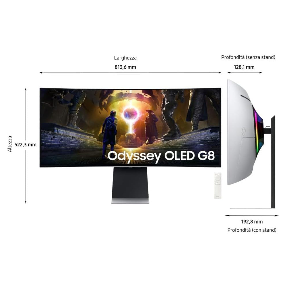 Samsung Odyssey OLED G8 Monitor Gaming Curvo 34'' OLED 175Hz UWQHD