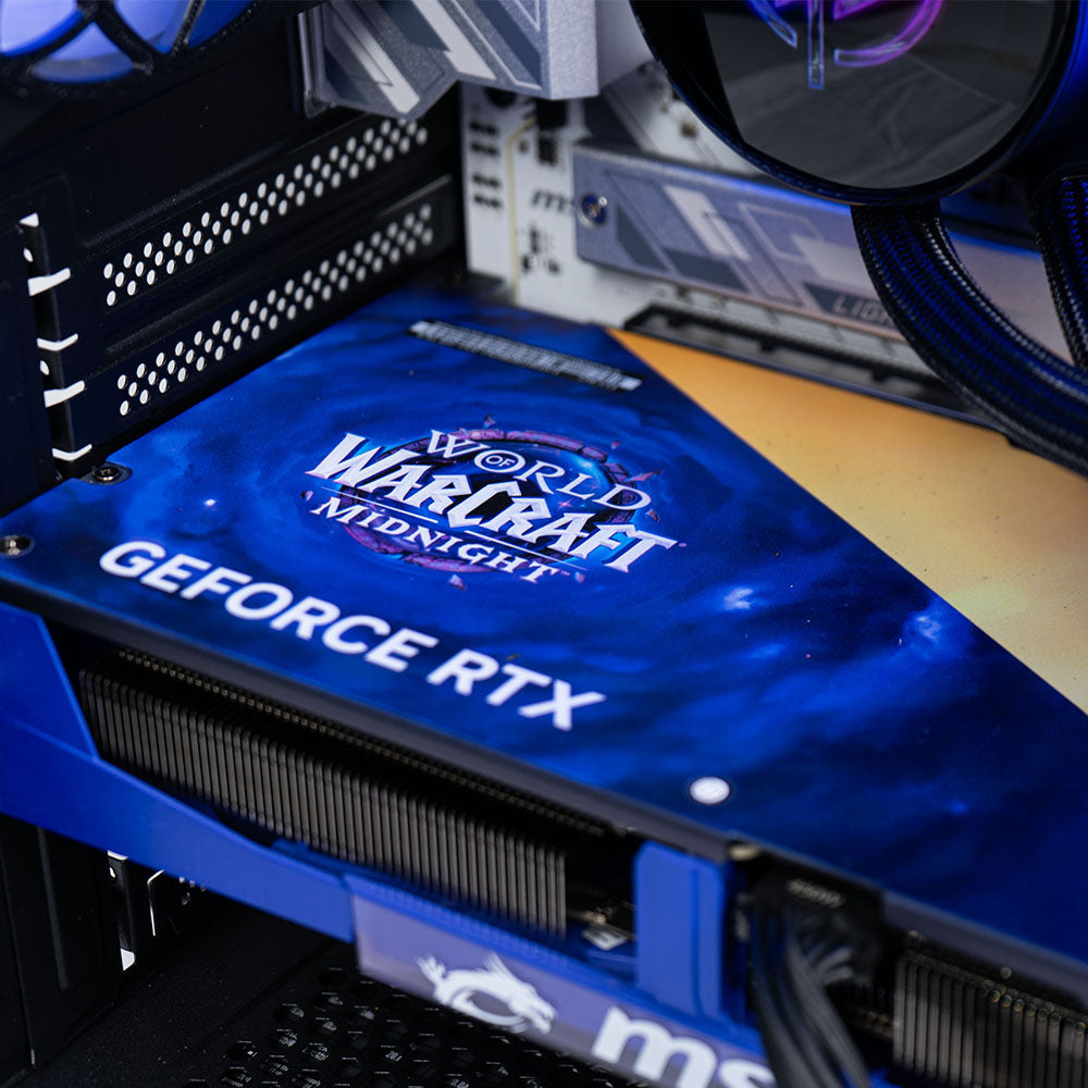 BREUNOR WORLD OF WARCRAFT EXPRESS - Pc Gaming Ryzen 7 9800X3D, RTX 5070 12GB LIMITED EDITION , Ram 32Gb DDR5 , SSD 1TB, LIQUID 360MM LCD , W11 PRO