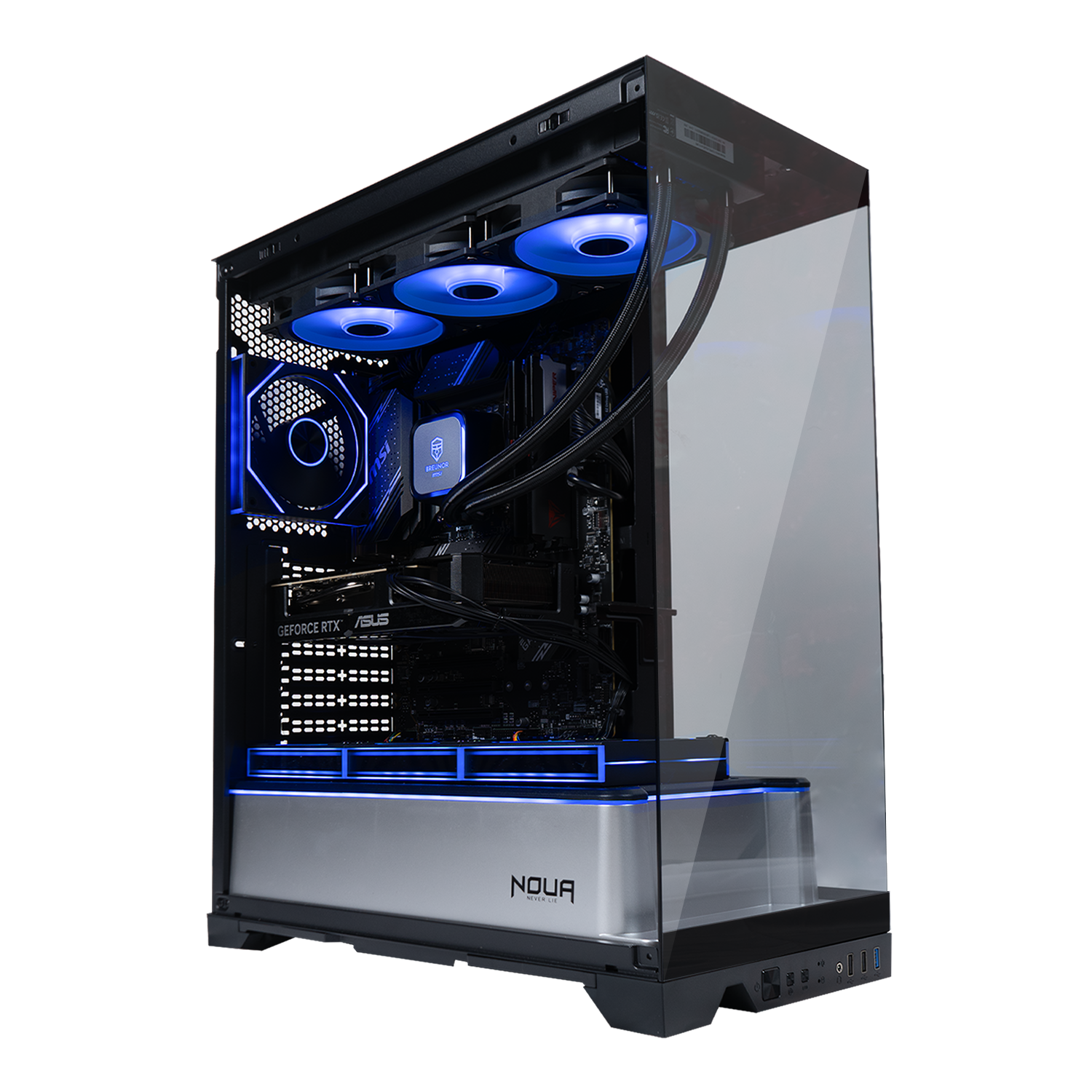 BREUNOR KODAMA - PC Gaming i5 12400F, RTX 5060Ti 16 Go, RAM 32 Go DDR5 6000 MHz, SSD NVMe 1000 Go, dissipateur thermique tour, Windows 11 Pro, PC de bureau gaming