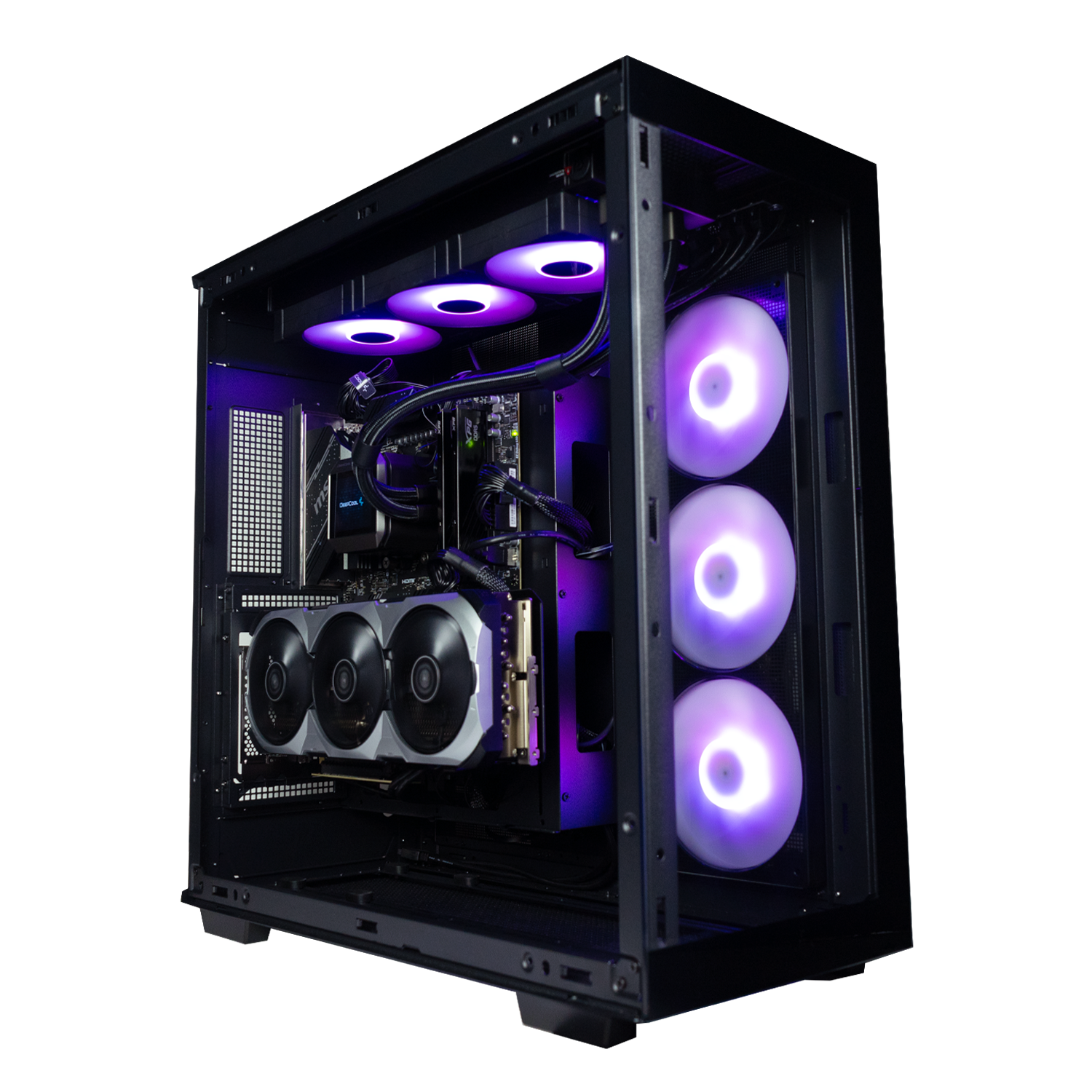 BREUNOR COOLFORCE - PC GAMING Ryzen 7 7800X3D 8 core fino a 5.0 GHz, RTX 4070 SUPER 12GB, RAM 32GB DDR5 6000MHz, SSD 1000GB, Dissipatore a Liquido 360mm LED, Windows 11 PRO