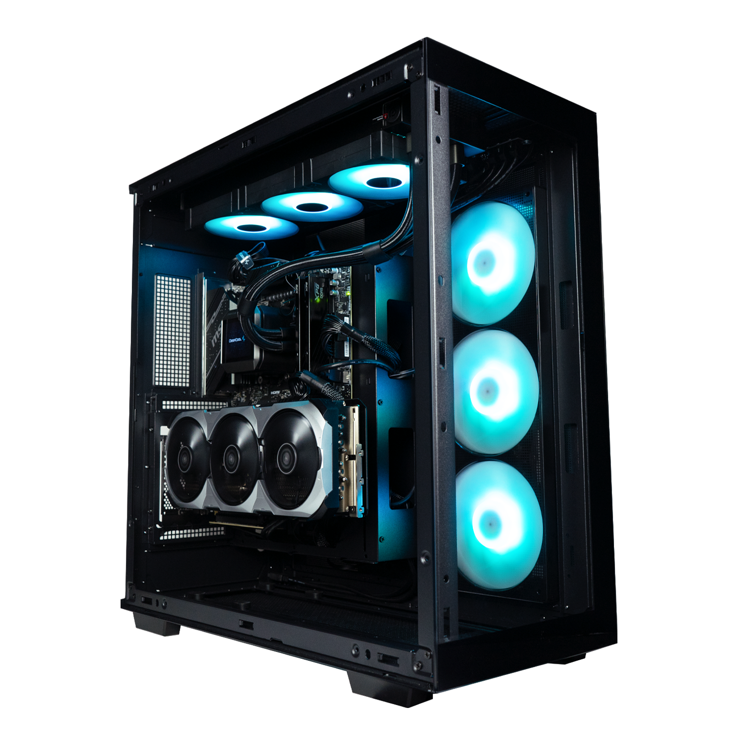 BREUNOR COOLFORCE - PC GAMING Ryzen 7 7800X3D 8 core fino a 5.0 GHz, RTX 4070 SUPER 12GB, RAM 32GB DDR5 6000MHz, SSD 1000GB, Dissipatore a Liquido 360mm LED, Windows 11 PRO